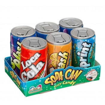 Soda Can Fizzy Candy 6pk