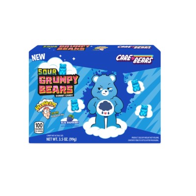 Warheads Sour Grumpy Bears Blue Raspberry Theatre Box