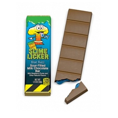 Toxic Waste Slime Licker Milk Chocolate Bar Blue Razz