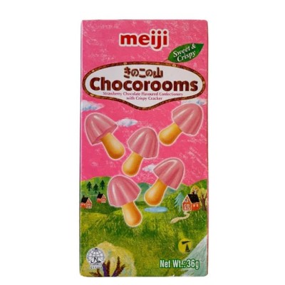 Meiji Chocorooms Strawberry