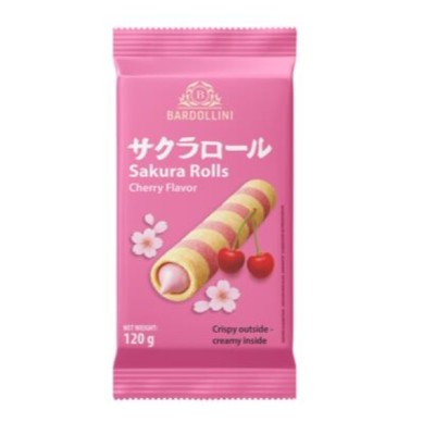 Bardollini tubes filled with cream with sakura flavour